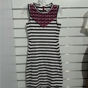 Hatley Black and Pink Striped Mini Dress